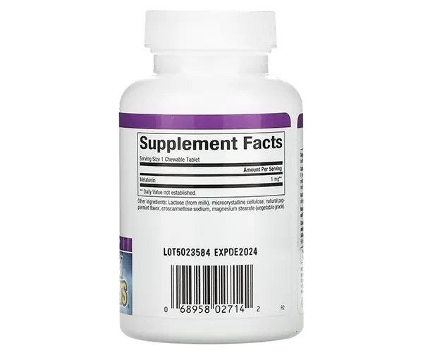 Мелатонин Natural Factors Stress-Relax "Melatonin"  1 mg жевательные таблетки