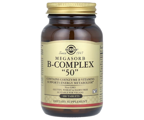 Комплекс витаминов В-50 Solgar (Megasorb B-Complex 50) 