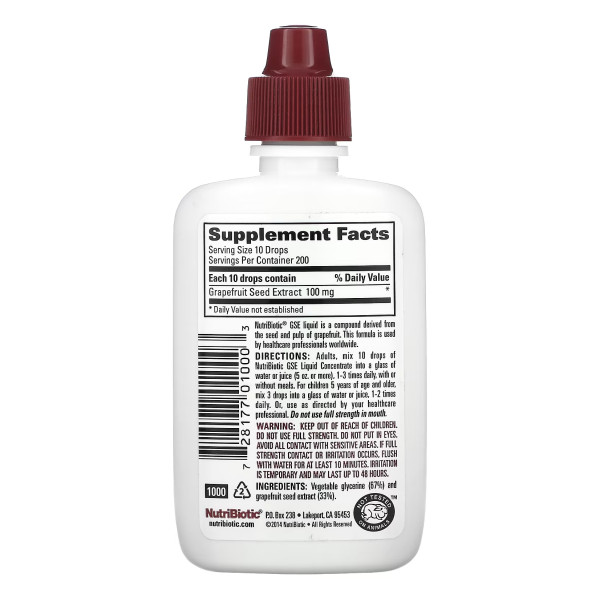 Екстракт насіння грейпфрута Nutribiotic (GSE Liquid Concentrate)