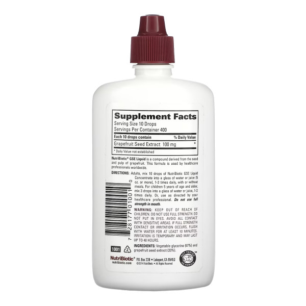 Екстракт насіння грейпфрута Nutribiotic (GSE Liquid Concentrate)