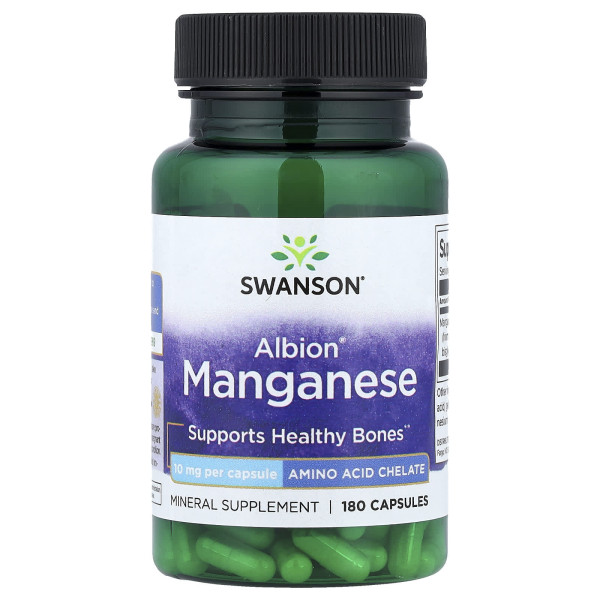Марганец Swanson (Albion Manganese ) 10 мг 180 капсул