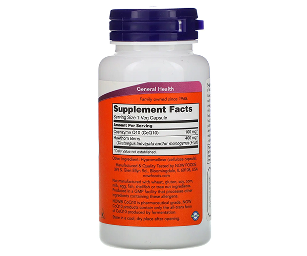 Коэнзим Q10 NOW Foods (CoQ10) 100 мг 