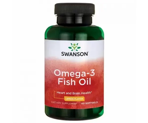 Омега-3 риб'ячий жир Swanson (Omega-3 Fish Oili) 150 капсул зі смаком лимона