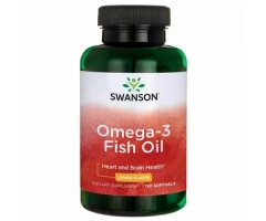 Омега-3 риб'ячий жир Swanson (Omega-3 Fish Oili) 150 капсул зі смаком лимона