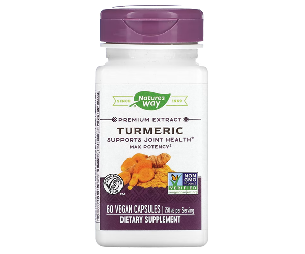 Куркума максимальной силы Nature's Way (Turmeric Standardized Max Potency) 750 мг 60 капсул