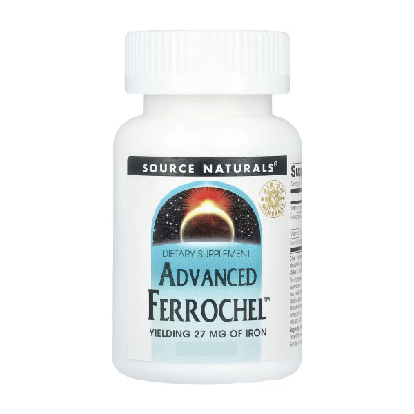 Залізо 27 мг (Advanced Ferrochel Source Naturals) 90 шт