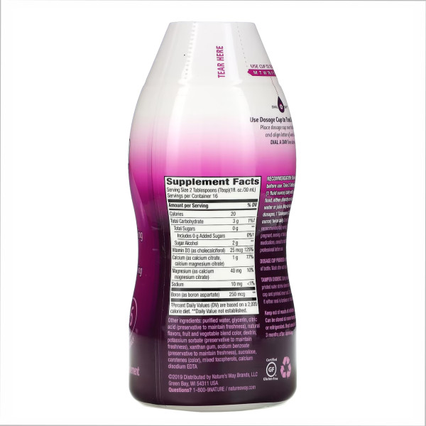 Кальцій та вітамін D3 Nature's Way (Calcium & Vitamin D3) 1000 мг/1000 МО 480 мл із цитрусовим смаком