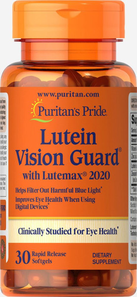 Формула для зрения с лютеином и цинком Puritan's Pride (Lutein Vision Guard) 30 капсул