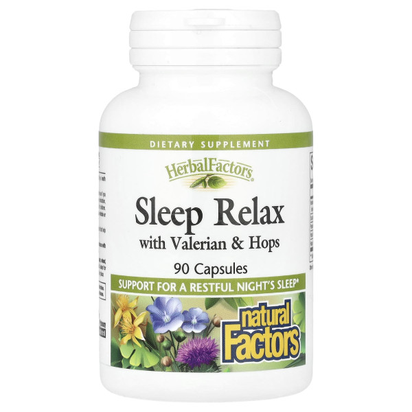 Добавка для здорового сна Natural Factors ( Sleep Relax) 90 капсул