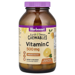 Вітамін С Bluebonnet Nutrition  (Vitamin C) 500 мг 90 жувальних таблеток зі смаком апельсину