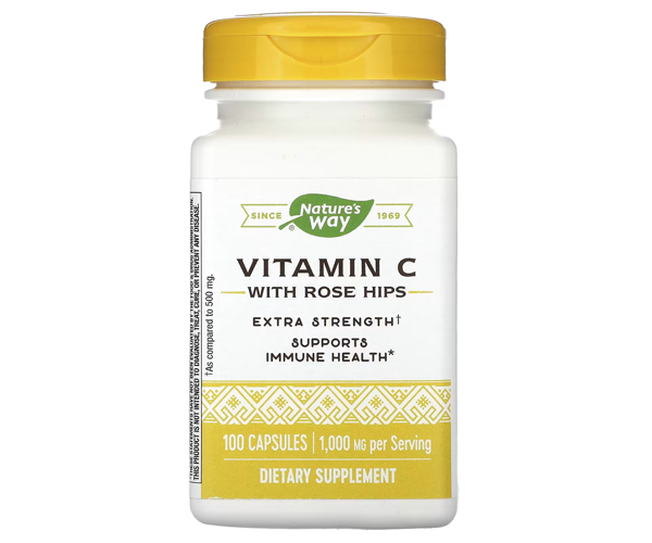 Вітамін C з екстрасильним шипшиною Nature's Way (Vitamin C with rose hips) 1000 мг 100 капсул