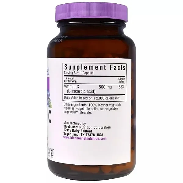 Вітамін С Bluebonnet Nutrition  (Vitamin C) 500 мг 90 капсул