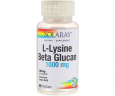 Лізин і бета-глюкан Solaray (L-Lysine & Beta Glucan) 1000 мг 60 капсул