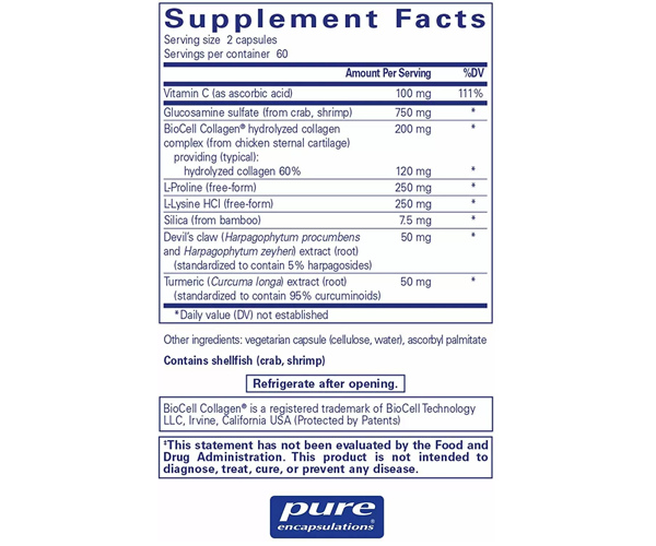 Поддержка сухожилий, связок и суставов Pure Encapsulations (Ligament Restore) 120 капсул