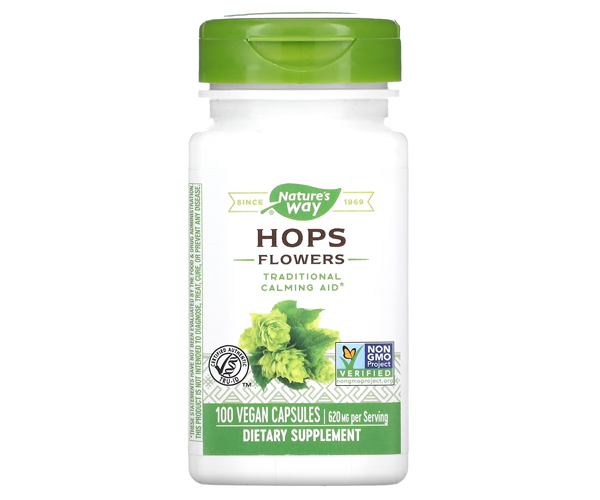 Хмель цветы Nature's Way (Hops flowers) 620 мг 100 капсул