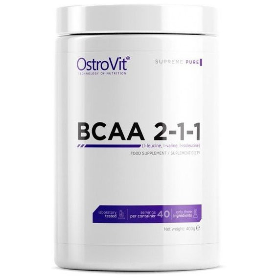 Аминокислоты BCAA Ostrovit (Extra Pure BCAA 2-1-1) 400 г