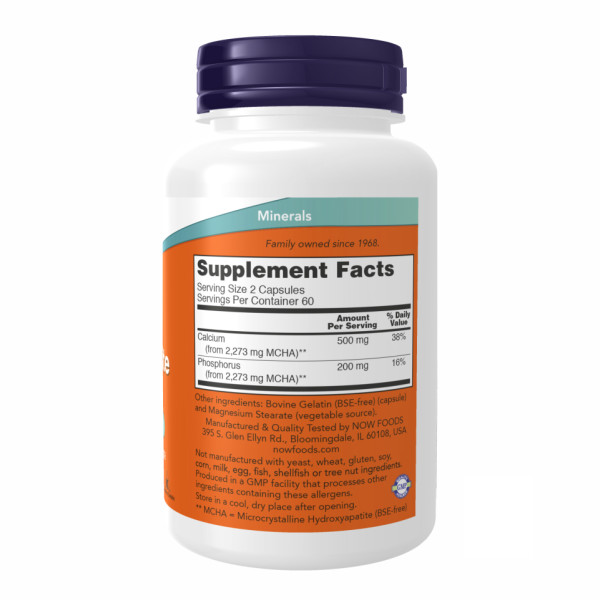 Гідроксіапатит кальцію Now Foods (Calcium hydroxyapatite) 120 капсул