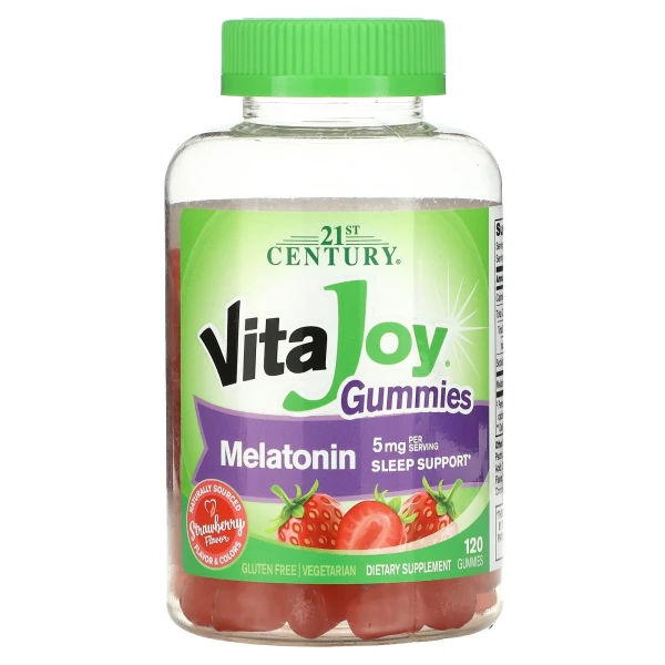 Мелатониновые жевательные конфеты 21st Century VitaJoy  (VitaJoy Melatonin Gummies) 5 мг 120 жевательных конфет