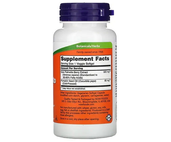 Со Пальметто экстракт NOW Foods (Saw Palmetto Extract) 320 мг 90 капсул