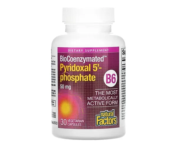 Пиридоксал-5-фосфат Natural Factors (Pyridoxal 5'-phosphate) 50 мг 30 капсул