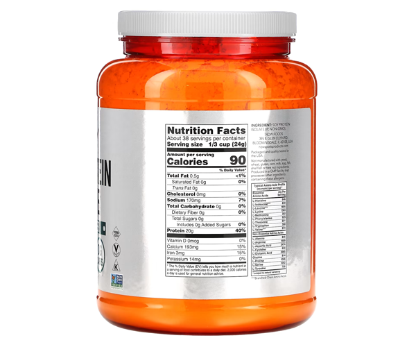 Cоєвий протеїн ізолят NOW Foods (Soy Protein Isolate)