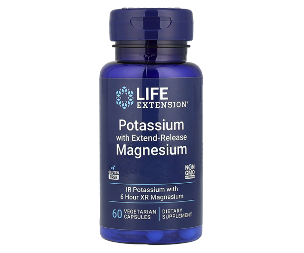 Калий Магний пролонгированного действия Life Extension (Potassium with Magnesium) 60 капсул