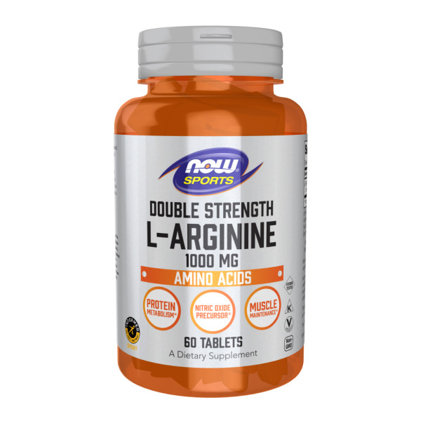 L-аргінін подвійної сили NOW Foods (Double Strength L-Arginine) 1000 мг 60 таблеток