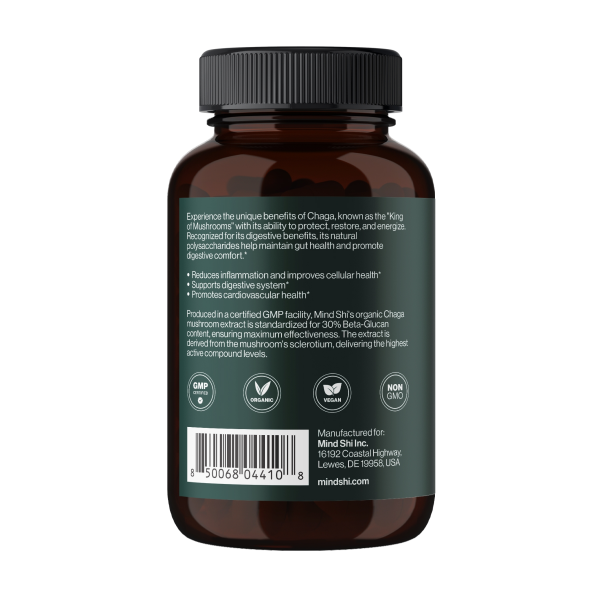 Гриб Чага Mind Shi (Chaga Mushroom) 1000 мг 60 капсул