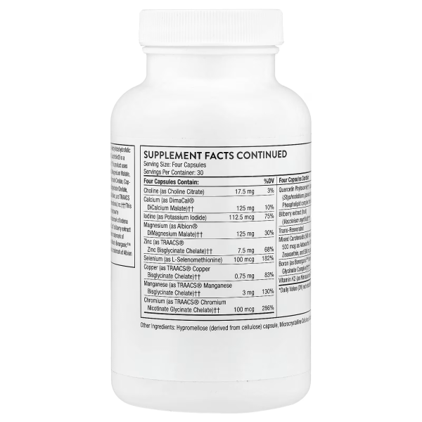 Мультивітаміни екстра Thorne Research (Extra Nutrients) 120 капсул