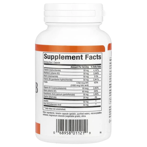 Высокоэффективный комплекс витаминов группы B Natural Factors (Hi potency B complex) 90 капсул