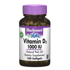 Витамин D3 Bluebonnet Nutrition (Vitamin D3) 1000 МЕ 100 капсул