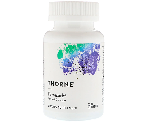 Строительная формула крови Thorne Research (Ferrasorb) 60 капсул