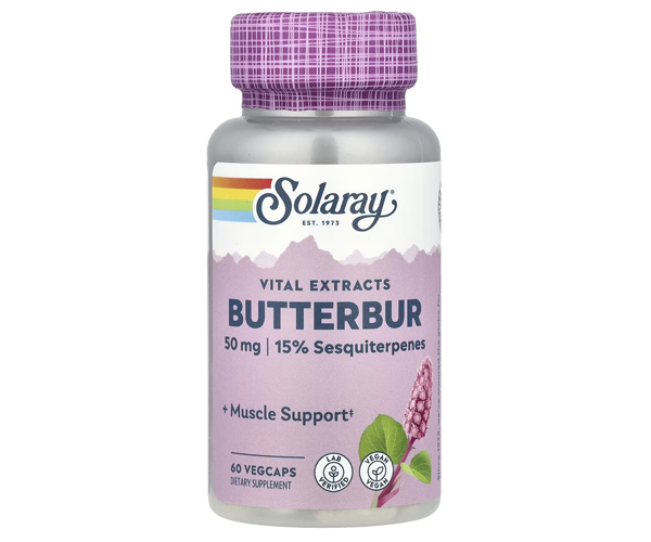 Екстракт кореня білокопитника Solaray  (Butterbur Root Extract) 50 мг 60 капсул