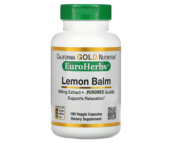 Мелиссы экстракт California Gold Nutrition (Lemon Balm) 500 мг 