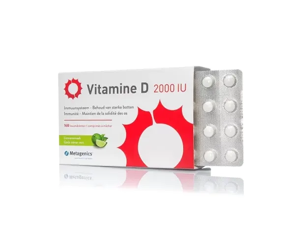 Вітамін Д Metagenics (Vitamin D) 2000 МО 168 жувальних таблеток зі смаком лайма