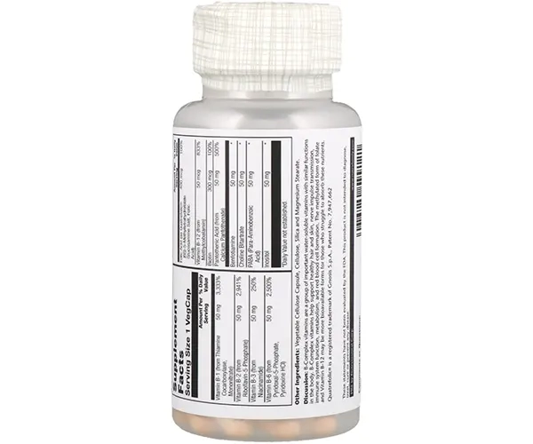 Витамины группы В Solaray (Methyl B-Complex 50) 60 капсул