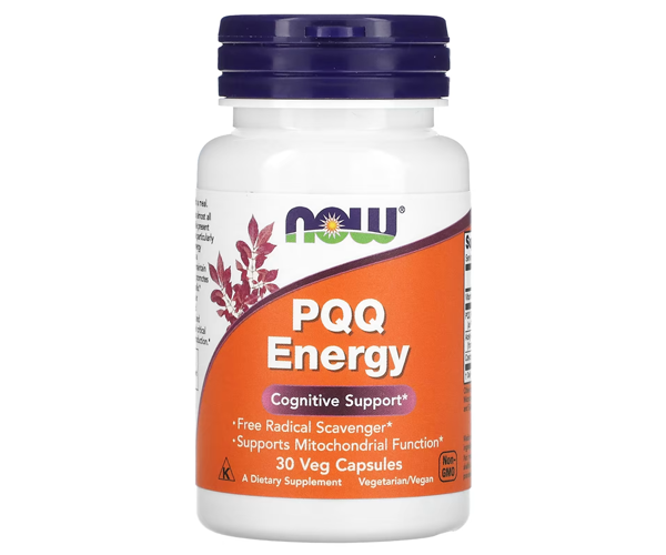 Пирролохинолинхинон с коэнзимом Q10 NOW Foods "PQQ Energy" поддержка когнитивных функций 30 капсул