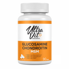 Глюкозамін хондроїтин МСМ VPLab (Ultravit Glucosamine Chondroitin MSM) 90 таблеток