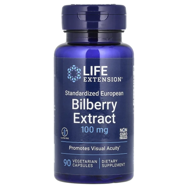Экстракт черники Life Extension (Standardized European) 100 мг 90 капсул