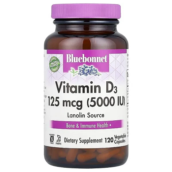 Вітамін D3 Bluebonnet Nutrition  (Vitamin D3) 5000 МО 120 капсул