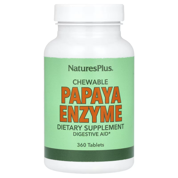 Травні ферменти папайї Natures Plus (Chewable Papaya Enzyme Supplement) 