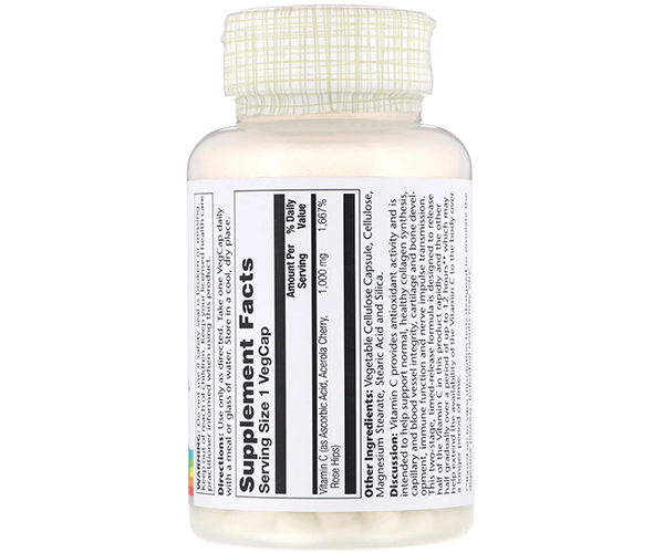 Вітамін С двофазне вивільнення Solaray  (Vitamin C) 1000 мг 100 капсул
