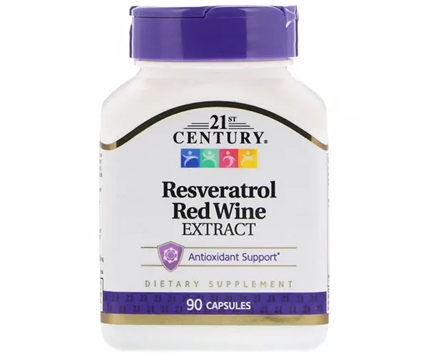 Ресвератрол 21st Century (Resveratrol Red Wine Extract) 200 мг 90 капсул