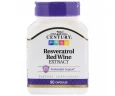 Ресвератрол 21st Century (Resveratrol Red Wine Extract) 200 мг 90 капсул