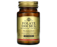 Фолат Solgar (Folate as metafolin) 1000 мкг 