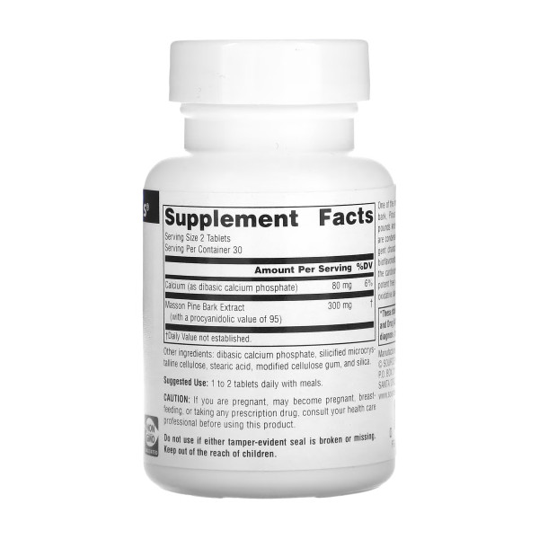 Пікногенол Source Naturals  (Pine Bark Extract) 150 мг 60 таблеток