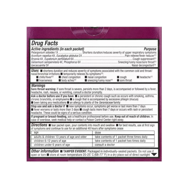 Засіб від застуди та грипу Fastactives® для дітей від 6 років Nature's Way (Umcka Cold & Flu Berry Fastactv) 10 пакетиків