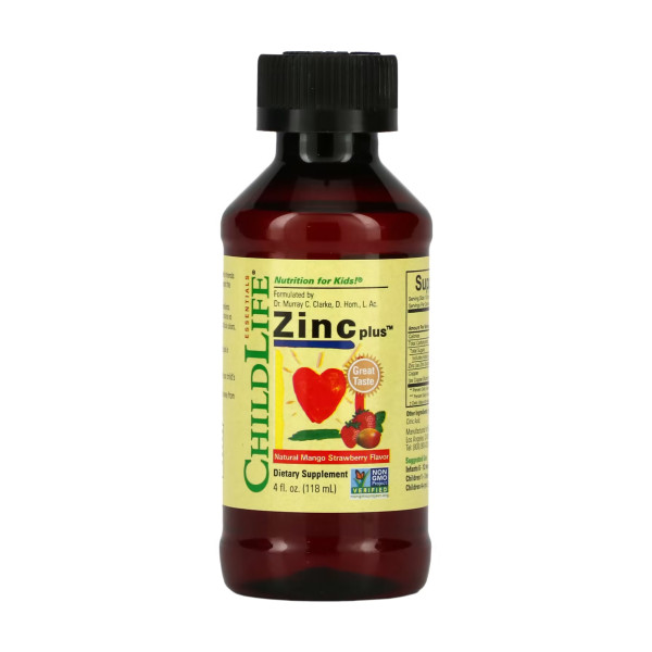Добавка із Цинком ChildLife (Zinc Plus) 118 мл зі смаком манго полуниці