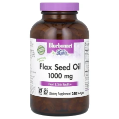 Cертифікована органічна лляна олія Bluebonnet Nutrition (Flax Seed Oil) 1000 мг 250 капсул