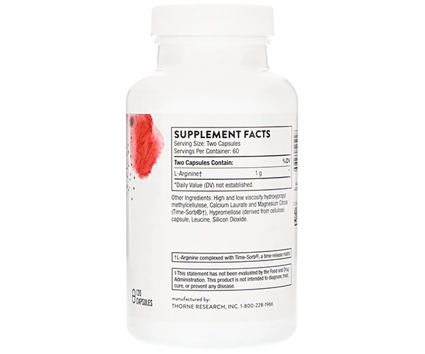Аргінін Thorne Research (Perfusia-SR) 500 мг 120 капсул